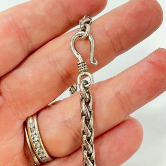 Sterling silver rope chain and pendant - Picture 5 of 7
